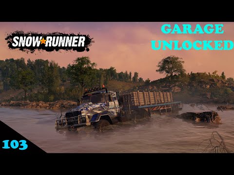 SnowRunner Ep 103     HarvestCorp garage up and running