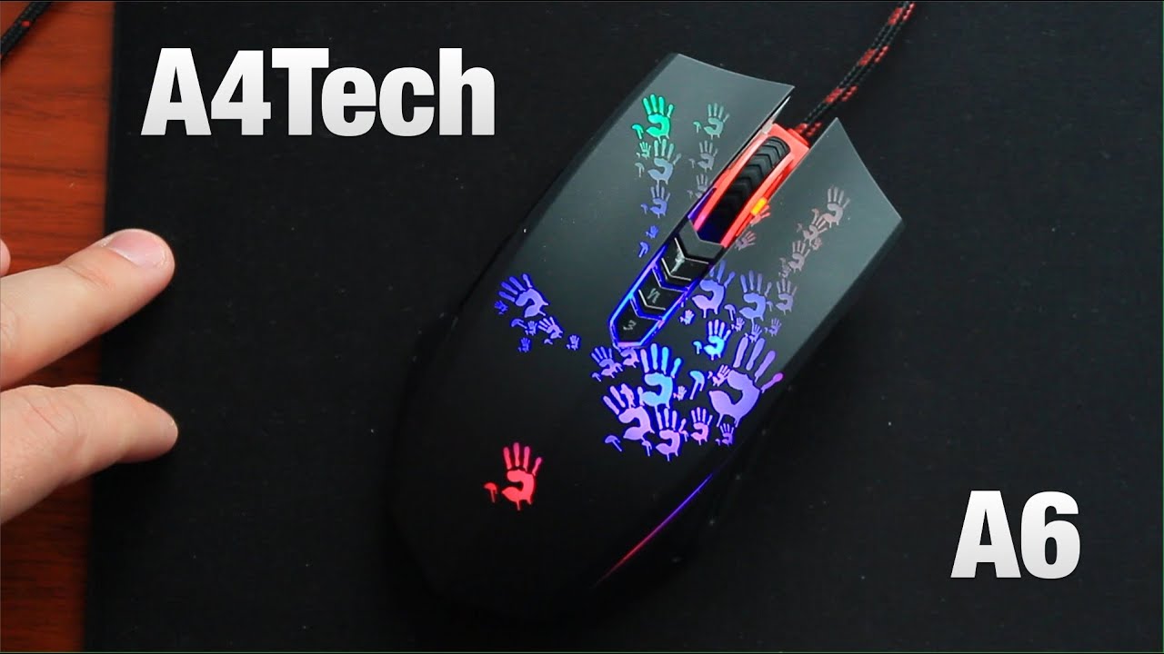 Мышь A4 Bloody A6 Blazing черный оптическая (4000dpi) USB2.0 игровая (8but)