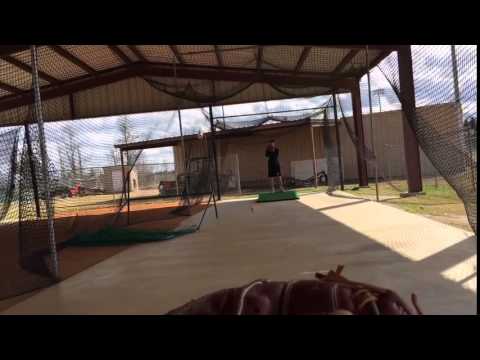 Allan Fleming and Ashton Chambers pitching and catching