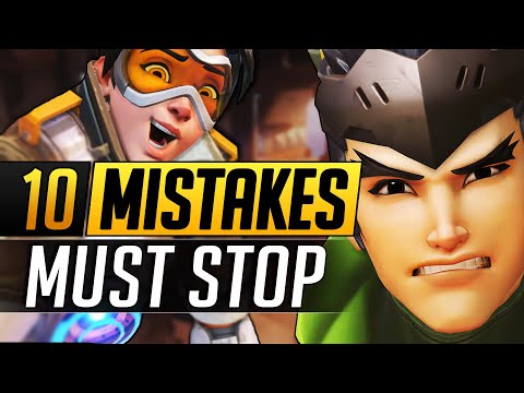 Top 10 MISTAKES Everyone Makes (All Roles) - Do THIS to HIT Grandmaster - Overwatch Pro Guide