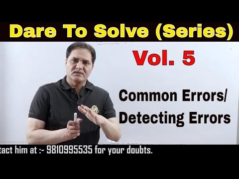 Common Errors/Detecting Errors (Practice sets 1 to 10) Vol. 5 Video