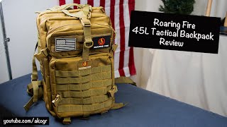BEST BUDGET BACKPACK! | Roaring Fire 45L Tactical Backpack | AKOGR