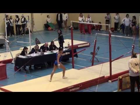 Barres Laura Poullard Régional Individuel FFG  GAF nat. B 9 février 2013 Combs La Ville