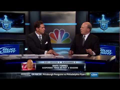 Mike Keenan on Raffi Torres hit. Phoenix Coyotes vs Chicago Blackhawks 4/17/12 NHL Hockey