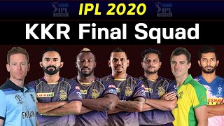 Kolkata Knight Riders Team : IPL 2020 Players List