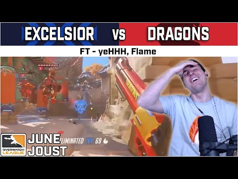 OWL June Joust Companion Stream: Excelsior vs Dragons - ft yeHHH, Flame