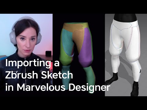 How to import a Zbrush garment sketch in Marvelous Designer