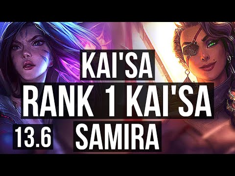 KAI'SA & Soraka vs SAMIRA & Pyke (ADC) | Rank 1 Kai'Sa, 9/0/4, Legendary | TR Challenger | 13.6