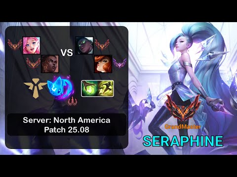 Seraphine Support + Mel vs Senna + Miss Fortune - NA GrandMaster - Patch 25.08