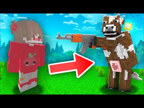 Minecraft ama MOB'LARIN SİLAHLARI VAR!