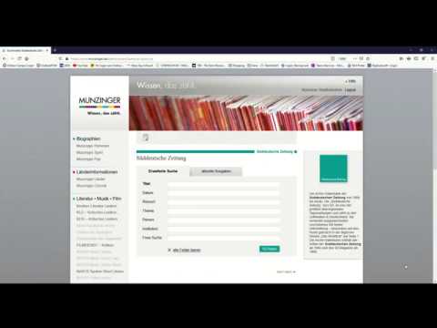 Die Süddeutsche Zeitung im Munzinger Archiv mit der Münchner Stadtbibliothek - ein Erklärvideo