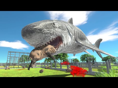 MEGALODON ZOO RACE - Animal Revolt Battle Simulator