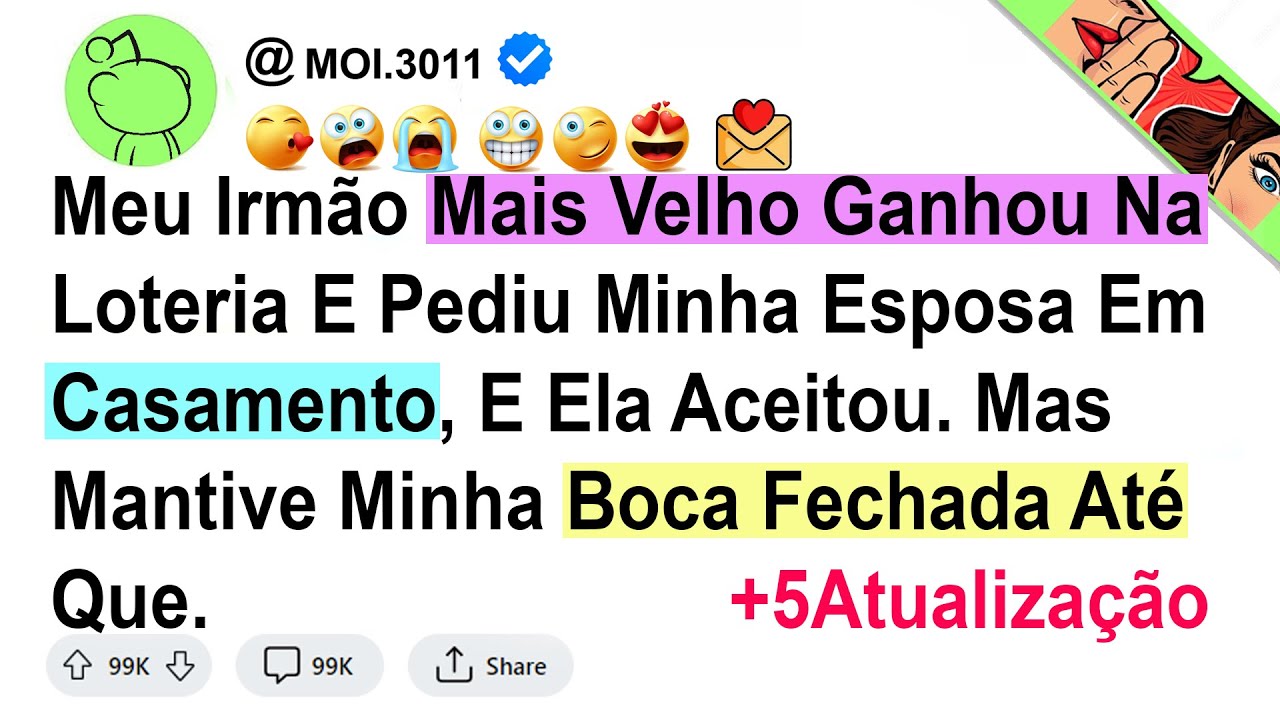 História1.Meu Irmão Mais Velho Ganhou Na Loteria E Pediu Minha Esposa Em Casamento, E Ela Aceitou..