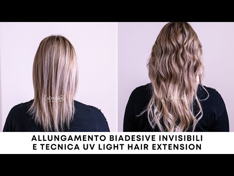 Combo Biadesive invisibili + UV Light Hair extension: Risultato WOW🤩