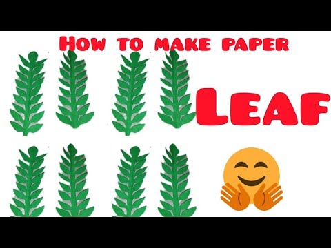 How to Make Very Easy Paper Leaves in Just 25 Seconds - DIY Simple Paper Leaf