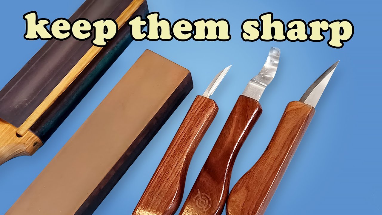 Sharpening 3 Piece Spoon Carving Knife Sets