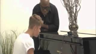 Justin Bieber Behind The Scenes on X Factor USA Singing Let It Be &amp; Catching Feelings