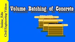 Volume Batching of Concrete || Batching of Concrete #1 || Manufacture of Concrete #2 ||