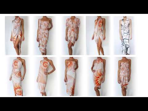 Como fazer 10 vestidos com panneaus / cangas/ panos/ lenços