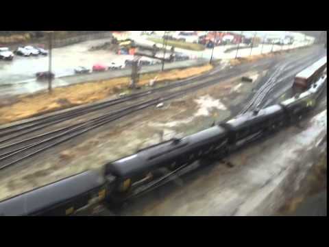 Passing Santa Fe (pre BNSF) Freight Train!