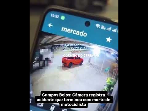 Campos Belos: Câmera registra acidente que terminou com morte de motociclista