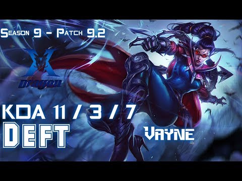 KZ Deft VAYNE vs LUCIAN ADC - Patch 9.2 KR Ranked