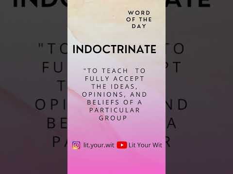 How to pronounce indoctrinate | word of the day | #dawnvocabulary #indoctrinate #2022