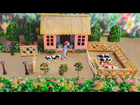 , title : 'How to make funny farm cow shed |  DIY Mini Projects |  @RaceToyTime'