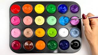 Download lagu How To Create New Colors With Acrylic Paint / Satisfying Color Mixing mp3