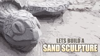 Let's build a SAND SCULPTURE! (Time lapse / speed sculpt)