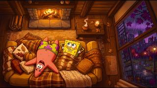 【Dream Hours】 Finding peace in the quiet midnight rain 🌙 ~ Rainy SpongeBob Lofi for Sweet Dreams 💤