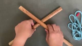 Ikatan Serong (Diagonal Lashing) #ikatan #simpulan #talitemali
