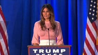 Melania Trump en su primer mitin de campaña en solitario