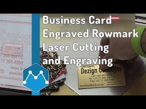 Business Card Made by Engraved Rowmark by TruCUT CO2 Laser Cutting and Engraving Machine