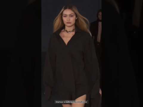 Gigi Hadid Leading the Runway — PFW (Shorts)