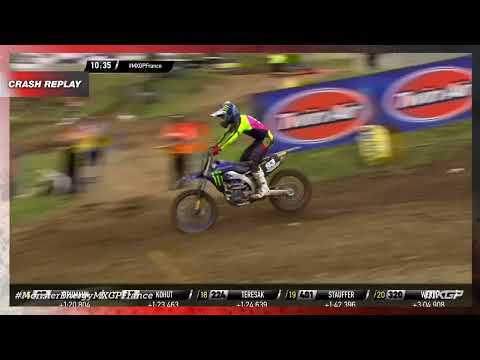 Geerts crash | MX2 Race 1 | Monster Energy MXGP of France 2022 #MXGP #Motocross