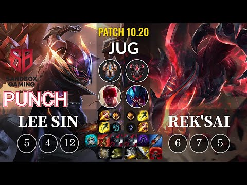 SB Punch Lee Sin vs Rek'Sai Jungle - KR Patch 10.20