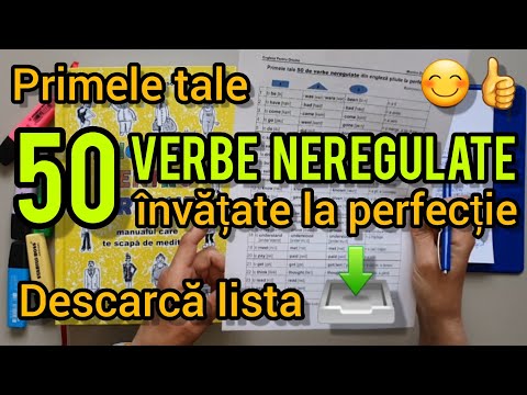 Lecţia # 288 – Primele tale 50 de VERBE NEREGULATE din engleză 🇬🇧 ştiute la perfecţie 😊👍