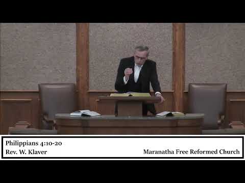 God's Abundance | Philippians 4:19 | Rev. W. Klaver | October 20, 2024