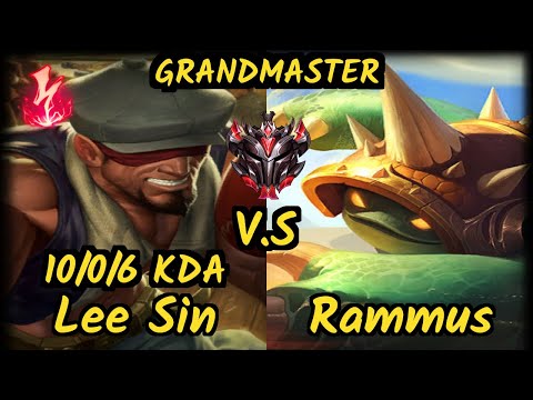 Yampi (LEE SIN) vs RAMMUS - 10/0/6 KDA JUNGLE GAMEPLAY - BR Ranked GRANDMASTER
