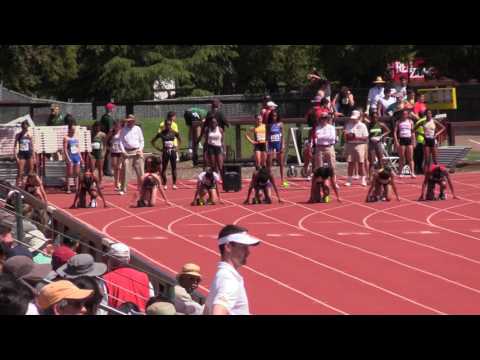 Stanford Invitational 2017, Girls 100 Meter Prelims, Heat 2
