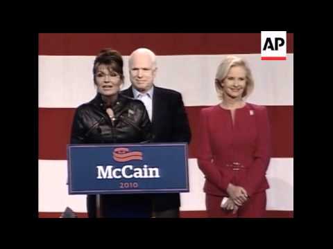 John McCain is reuniting with his former running mate Sarah Palin in Arizona, where McCain is fendin
