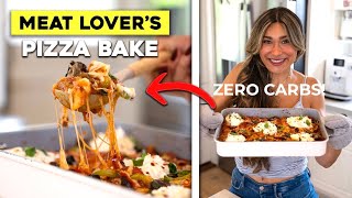 ZERO CARB MEAT LOVERS PIZZA! The Easiest and Quickest Meal Prep