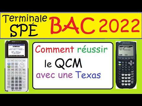 Révisions du BAC 2022- Astuces pour Réussir le QCM avec une TEXAS- IMPORTANT-Term Spé Maths