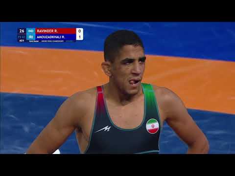 GOLD FS - 61 kg: R. RAVINDER (IND) v. R. AMOUZADKHALI (IRI)