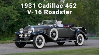1931 Cadillac 452 V-16 Roadster | Coachwork In the Style of Fleetwood | Auburn Auction August 28-30