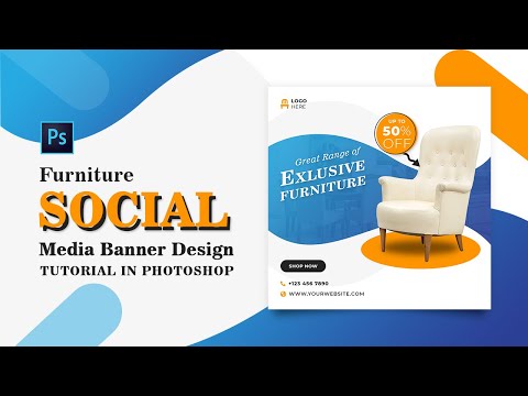 How to Design Furniture Social Media Banner Adobe Photoshop Tutorial Speed Art Grafix Mentor