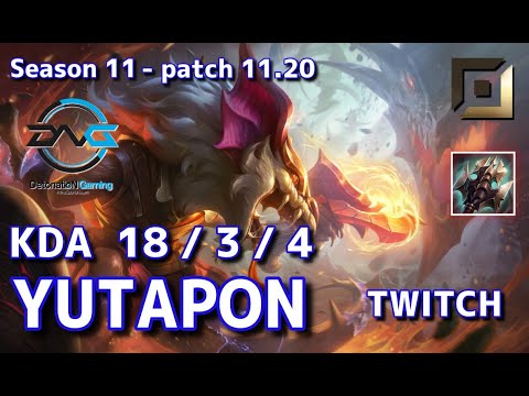【EUWサーバー/M1/Evi】DFM Yutapon トゥイッチ(Twitch) VS カーサス(Karthus) BOT - Patch11.20 EUW Ranked【LoL】