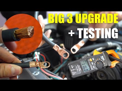 BIG 3 Upgrade with 2 Gauge Welding Wire + TESTING!