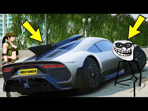 TROLLFACE BUGATTİ'DEN DAHA PAHALI SÜPER ARABAYI ÇALIYOR! - GTA 5